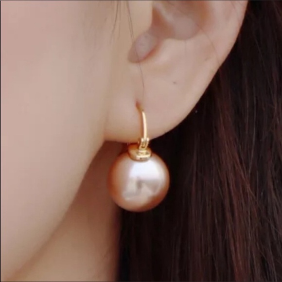 Kate Spade Rose Gold Pearl Earrings - Picture 4 of 4